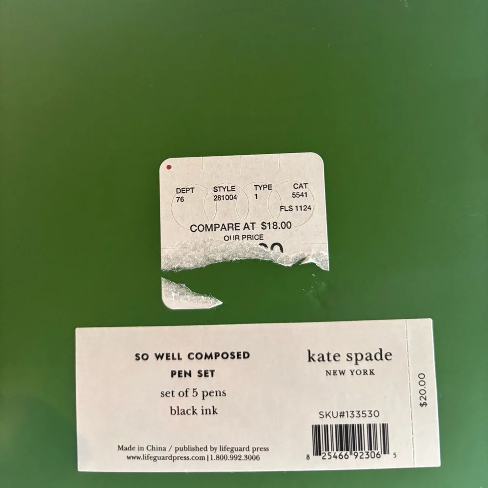Kate Spade So Well Composed Pen Set - Green - Picture 2 of 2